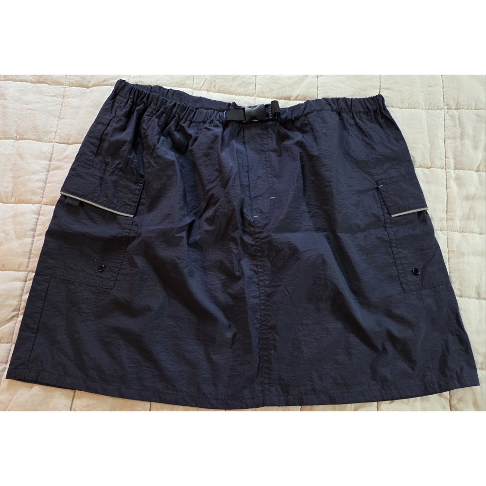 Vintage Jantzen Women's L Navy Blue Nylon Sportswear Short‎ Mini Golf/Gym Skirt